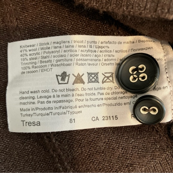 BOSS Hugo Boss Women S Crop Slim Maroon Cardigan V Neck Pockets Buttons - Picture 7 of 8